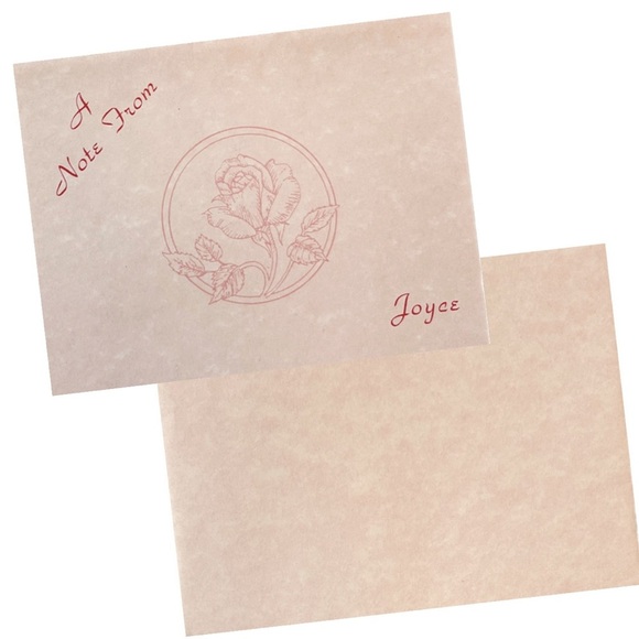 12ct A Note From Joyce Pink Stationary Cards and Matching Envelopes - Picture 6 of 12